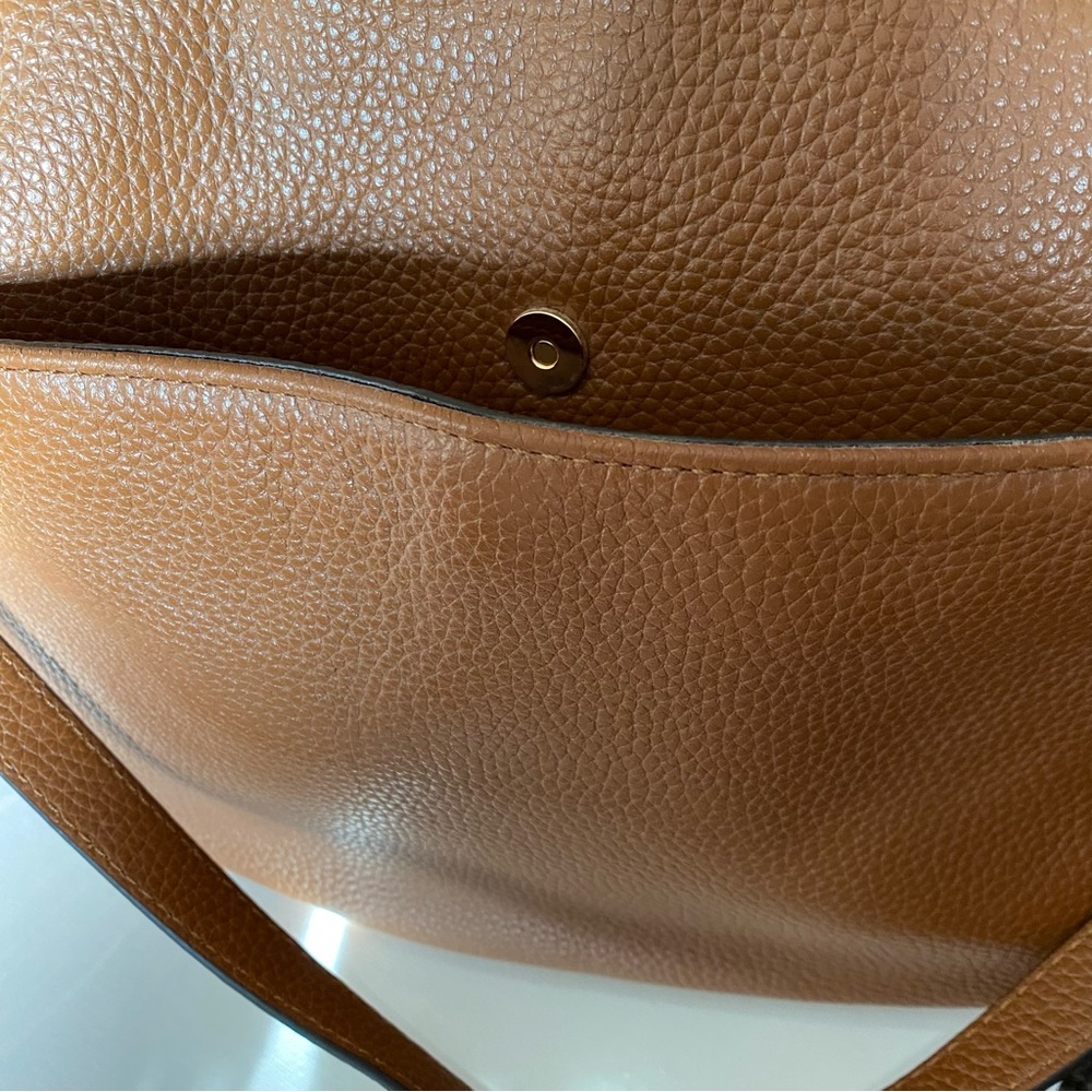 NWOT Michael Kors Y2K Chestnut Leather Boho Shoulder Bag with Gold Accents - Picture 13 of 16